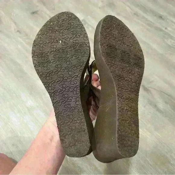 J. Renee Brown Wedge Flip Flop Sandals - Picture 5 of 5